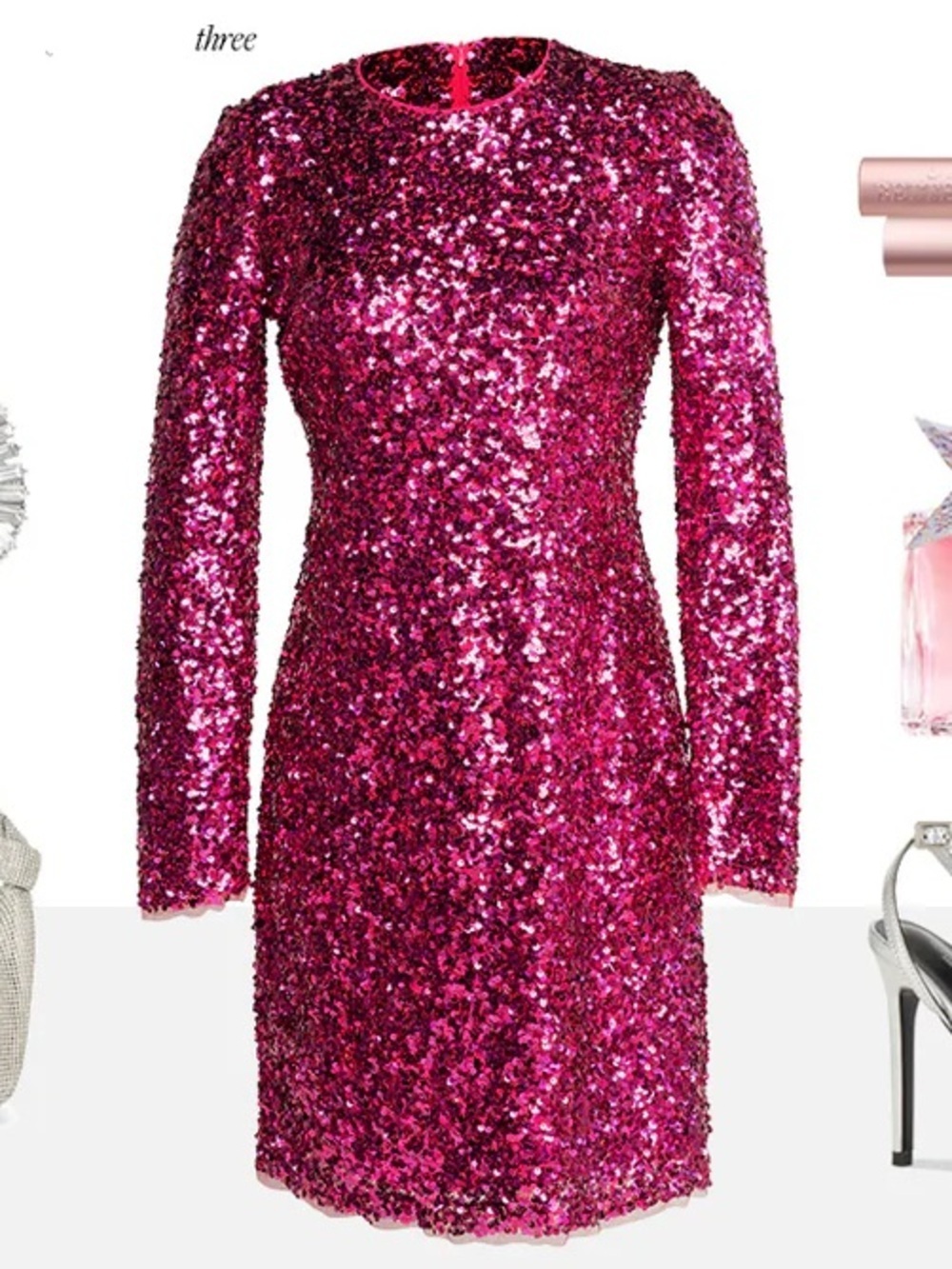 Rachel Parcell Fuchsia Pink Sequin Mini Dress Size M
